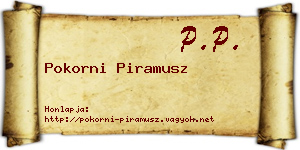 Pokorni Piramusz névjegykártya